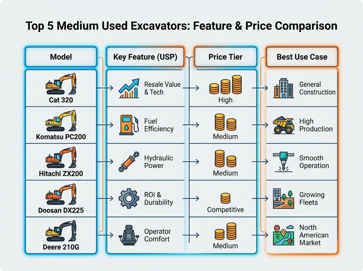 medium used excavator